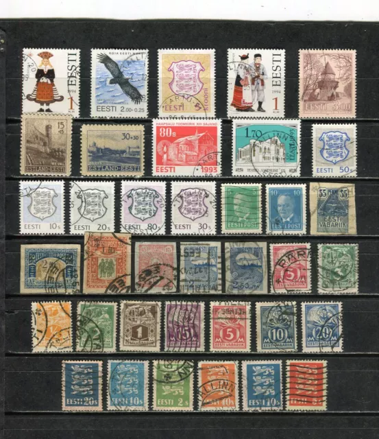 ESTONIE - Lot de timbres tous différents