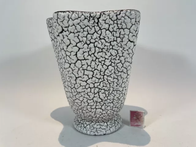 Vintage Jasba Keramik Cortina Vase West Germany 607 Fat Lava Crackle Glaze