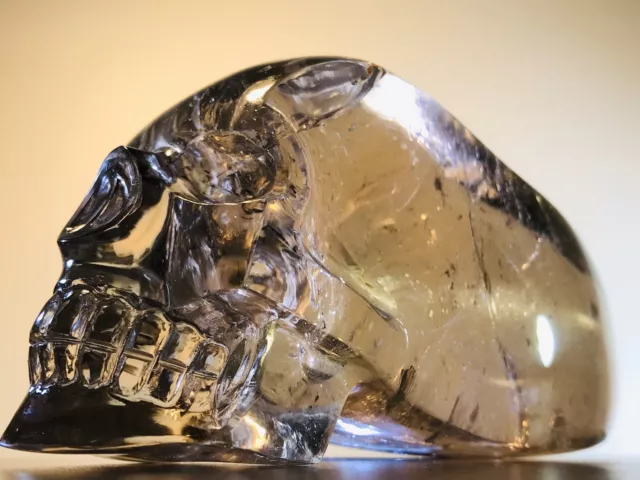 Klar Rauchquarz Kristallschädel Kristall Schädel Smoky Quarz Crystal Skull Alien