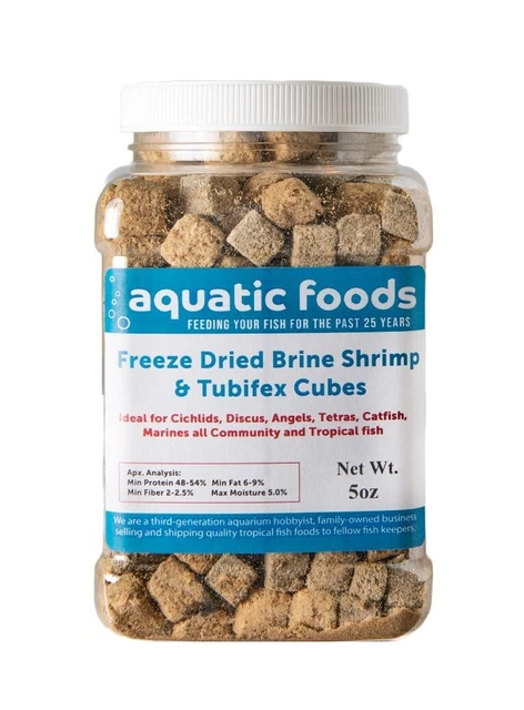 Freeze Dried Brine Shrimp and Tubifex Cubes for all Tropicals & Marines. JAR