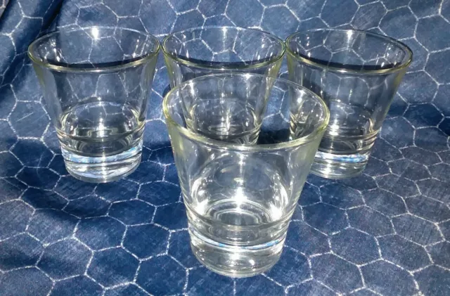 4 Libbey Duratuff 8-oz Endeavor Double Rocks Tumblers Glasses 3 7/8" Drinks Bar