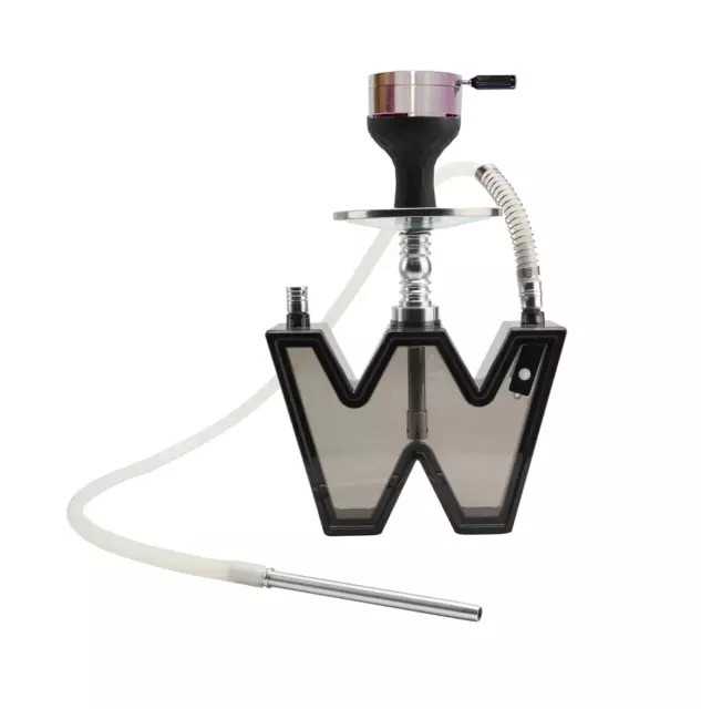 Shisha Acryl mit LED Licht Hookah , Wasserpfeife , Neues Design,W,  Schwarz,pink