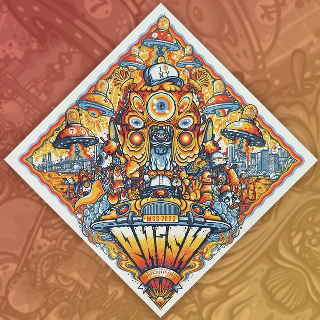 PHISH POSTER MSG Nyc 2023 Drew Millward 7 Nights 7/288/5 Lmtd Of 1300