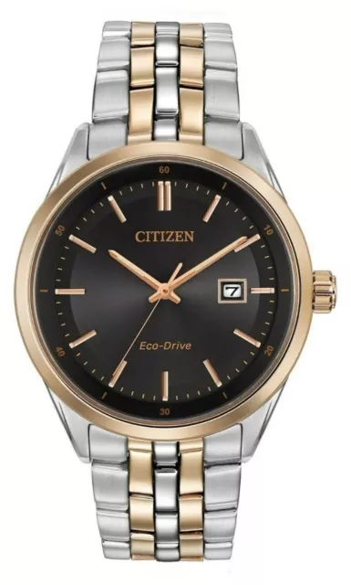 Citizen Eco-Drive Mens Corso Date Calendar Black Dial 41mm Watch BM7256-50E