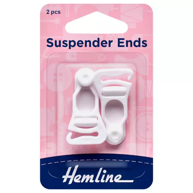 Hemline Hump Ends:White: 1 Pair