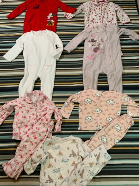12-18 Months Baby Girl Sleepsuits pjs Bundle 🌈