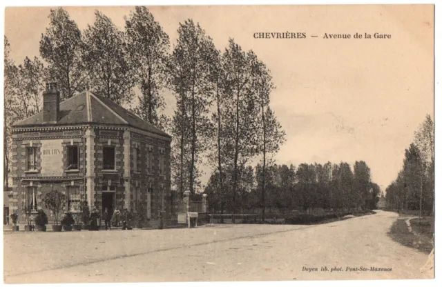 CPA 60 - CHEVRIERES (Oise) - Avenue de la Gare - Ed. Doyen