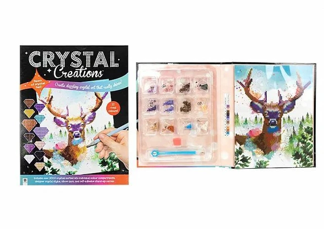 Crystal Creations Diamond Painting Kit Deer Activity Pack Watercolour Forest