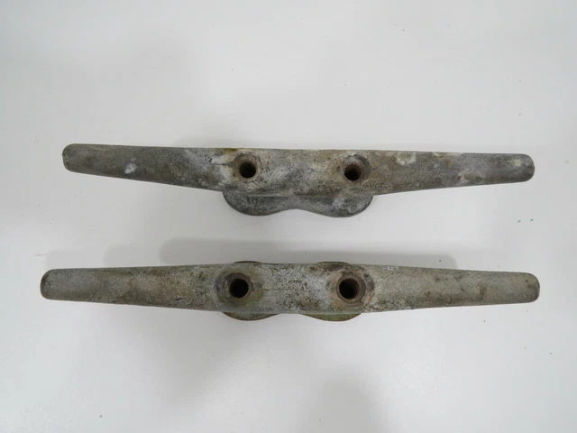 Pair 10 inch Wilcox Crittenden Cast Iron Boat Dock Cleats Door Handles (D4C336A) 2