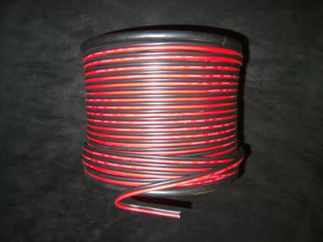 22 Gauge 100 Ft Red Black Zip Wire Awg Cable Power Ground Stranded Copper Car