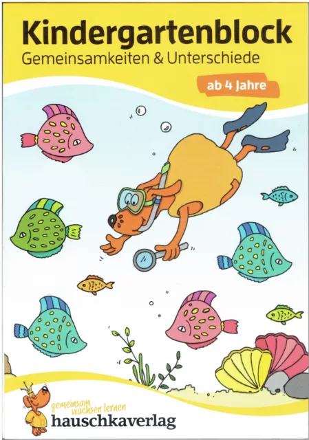 Kindergartenblock - Gemeinsamkeiten & Unterschiede ab 4 Jahre, A5-Block Maier