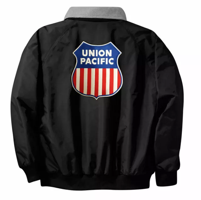 Union Pacific Railroad #267 Embroidered Jacket Front and Back by JELSMA GRAPHICS