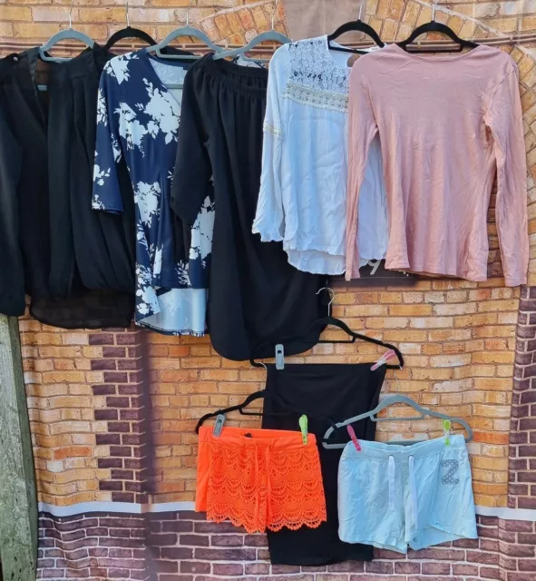 V2 Big Bundle Of Womens Clothes 9 items Size 10 Tops, Shorts summer joblot