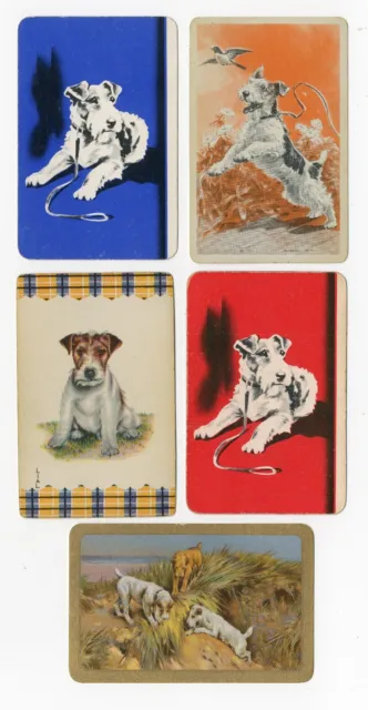Wire Fox Terrier Vintage Collectable Single Dog Playing Cards