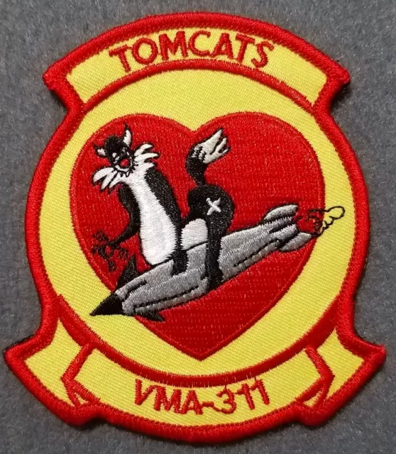 US Marine Corp VMA-311 "Tomcats" AV-8B+ Harrier II Yuma Squadron Patch on Velkro