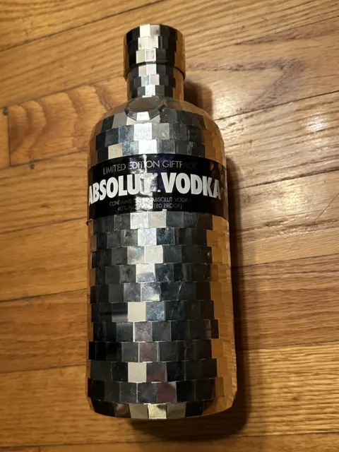 Absolut Vodka Limited Edition Giftpack Disco Ball Bottle 750ml Empty Collectible
