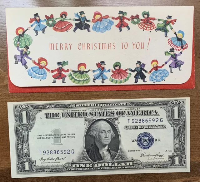 1935-E One Dollar $1 Silver Certificate - Blue Seal - U.S. - UNCIRCULATED CRISP