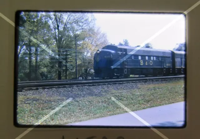 Original '67 Kodachrome Slide B&O Baltimore Ohio 4502 F7A action     39V48
