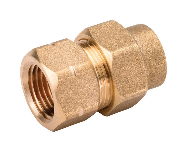 Home-Flex 11-435-005 1/2 in. Brass Corrugated SS Tubing x Female Adapter