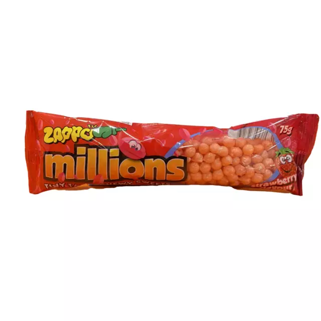 Zappo Millions Strawberry Flavour 75g x 12 Halloween Treats Party Favours Candy