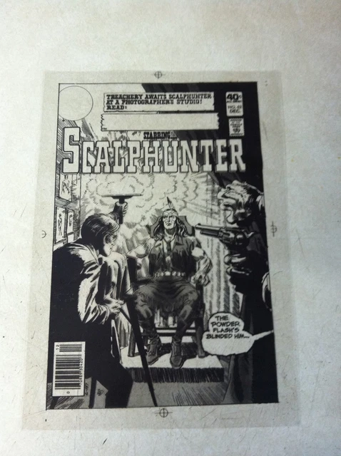 Weird Western Tales #62 Original Acetate Cover Art Scalphunter 1970'S