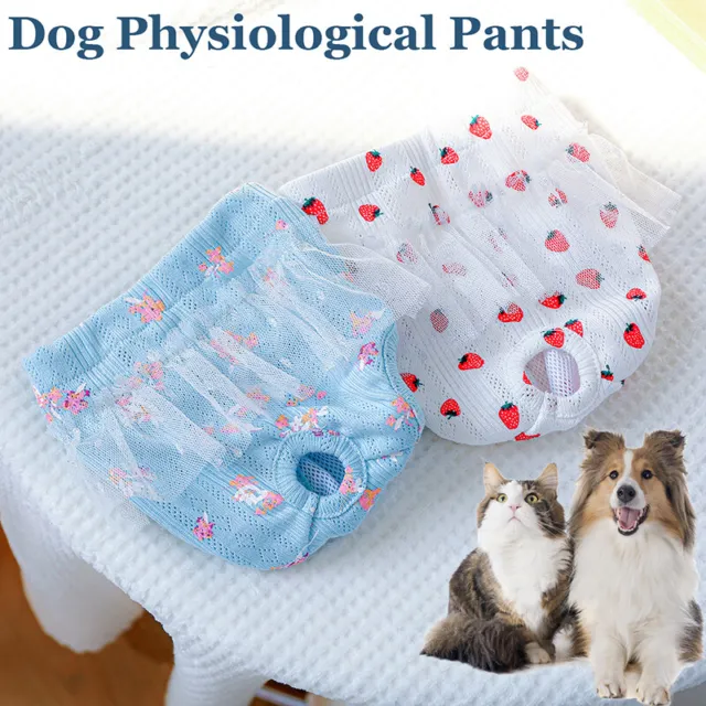 Female Pet Dog Puppy Physiological Sanitary Pants Diaper Princess Lace Underwear