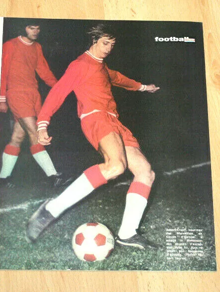Football poster Cruyff Olympique Marseille v Ajax Amsterdam coupe Europe 1971