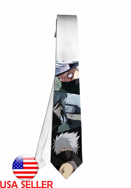 Kakashi Naruto Ninja Necktie Neck Tie Anime Manga Men Child Cosplay Gift