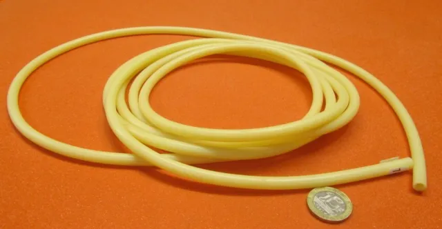 Latex Rubber Tubes Shore A35 Amber 9/32" OD x 3/16" ID x 3/64" Wall x 10' Length