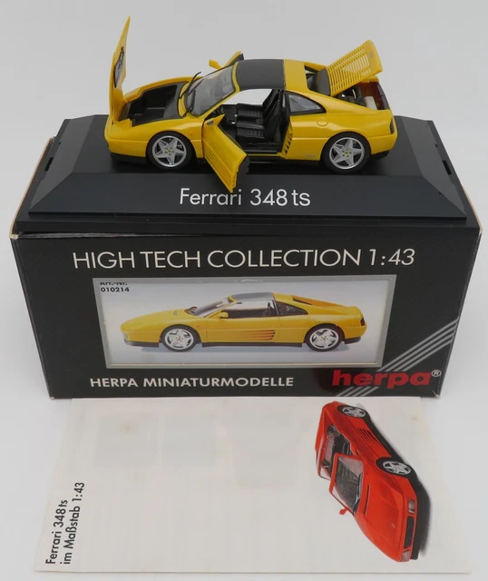 Miniature Ferrari Testarossa Jaune 1/43 - Modèle A-55 Type Majorette/Matchbox - Occasion