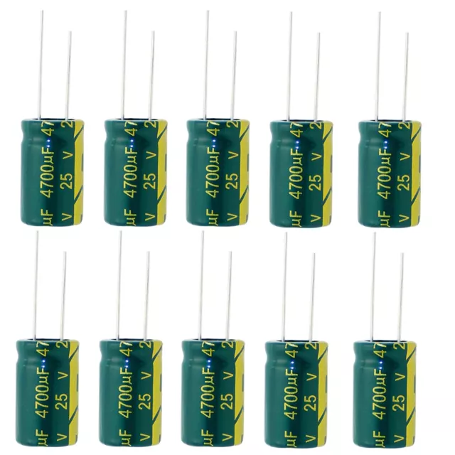 4700uF 25V Capacitor Sanyo Electrolytic Low ESR Radial 105°C 5mm x 11mm 10pcs a