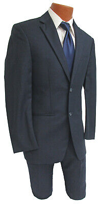 Boys Size 4 Navy Blue Perry Ellis Suit with Pants Wedding Ring Bearer Church