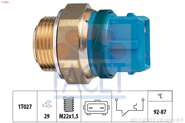 Interruttore termico interruttore temperatura ventola radiatore Made in Italy - OE Equiva 7.5201