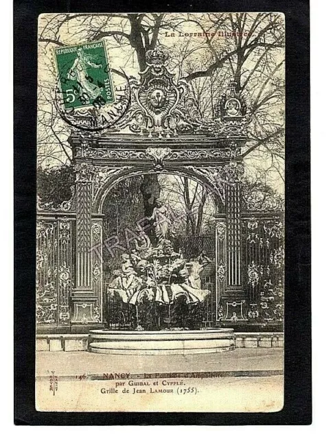 CPA FRANCE NANCY - La Fontaine d'Amphitrite (1908)