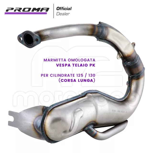 Marmitta Scarico Racing Proma Modifica 125 130 Vespa 50 125 Pk S Xl Rush Fl Hp N