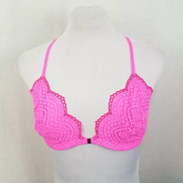 Free People Intimately FP Underwire Bra Slow Dance Neon Pink Size 36D OB479550 3