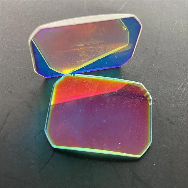 2PC Defective Optical Glass Color Coating Prism f DIY Decoration Teaching Tools