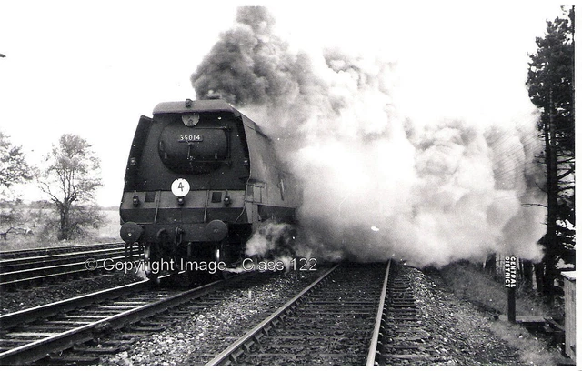 B&W PHOTO SR 'MN' class 4-6-2 No.35014 'Nederland Line' £1.95 - PicClick UK