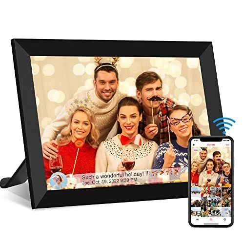FRAMEO WiFi Digital Picture Frame, 10.1 Inch Smart Digital Photo Frame