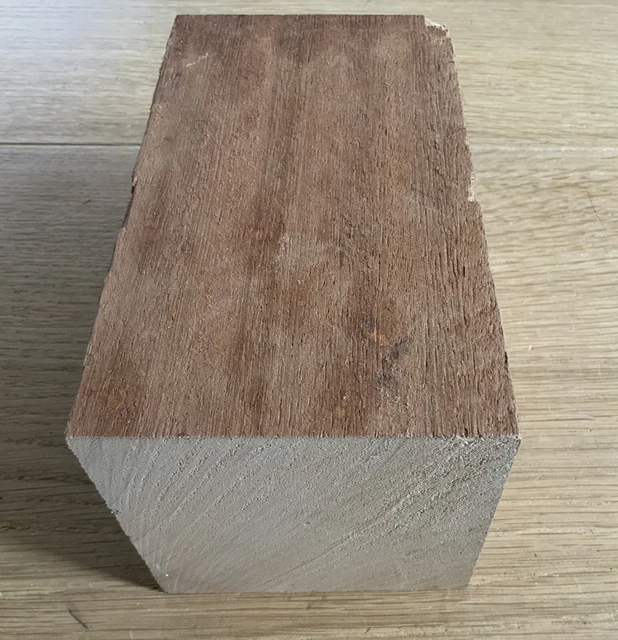🌳Legno massello IROKO legno duro tagliato 18,5 x 10,5 x 10,5 cm - 1,2 kg legno fai da te 1273