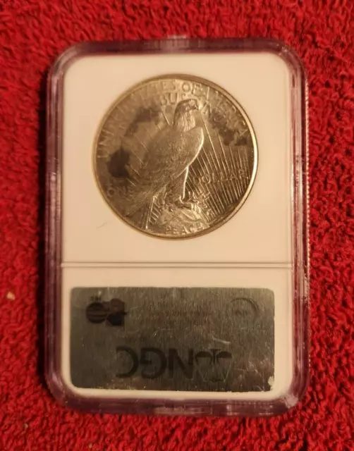 1928 p silver peace dollar NGC MS 62 2