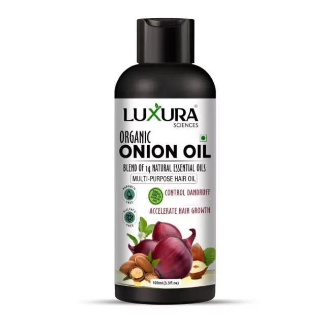 Luxura Sciences Onion Hair Oil (100 ml) | Multi-Purpose Hair Growth Oil/Serum |