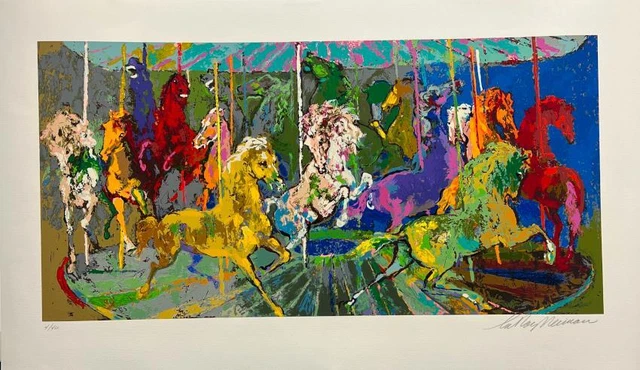 Estampe « Tennis » Signée LeRoy Neiman 1989 - Encadrée, Pop Art Impressionniste