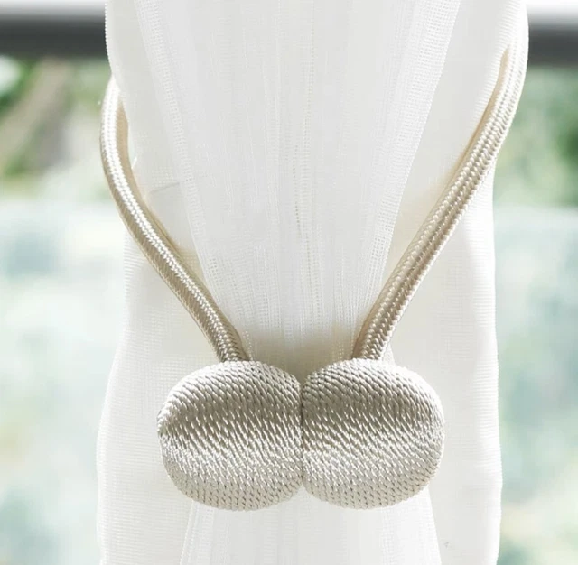 Magnetic Curtain Tie Clips Buckle Holder 1/2/4 pcs Beige/Gray Various Way New