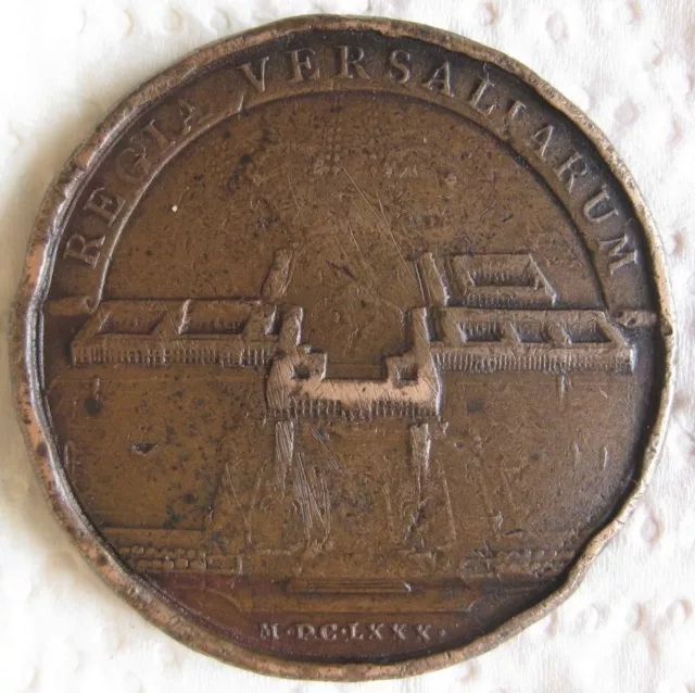 Médaille d’époque de 1680 LOUIS XIV Le château de Versailles par Mauger