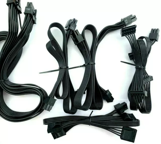 Corsair TYPE 3, Type 4, Sata, Molex,  PCIe, CPU, HXi, CXM, CSM Sleeved Cables