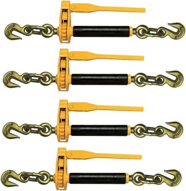 (4 Pack) 5/16-3/8 Peerless Quikbinder Tow Chain Ratchet Binder H5125-0658