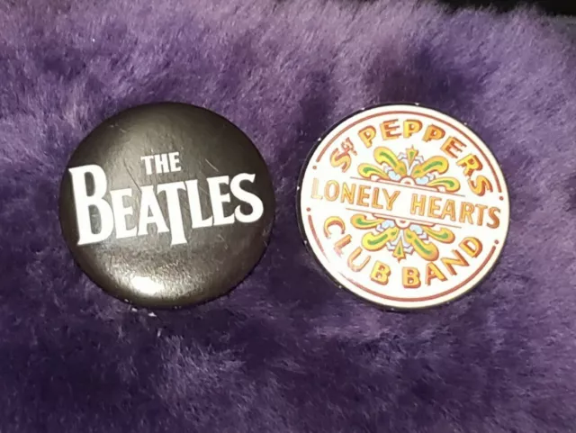 The Beatles Collectable Band Buttons/Pins 1" Sgt Pepper-Set of 2
