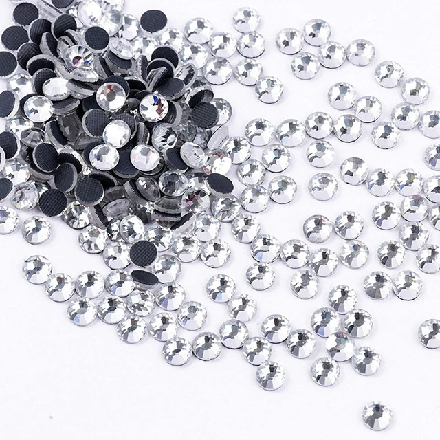 4000 Pcs Crystal Hotfix Rhinestones, Ss6 2Mm Flatback Rhinestones, Glass Hotfi