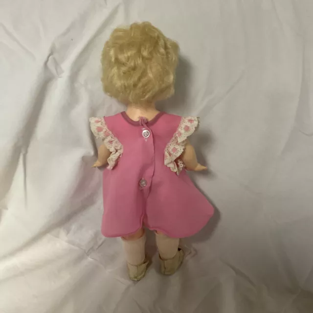 Vintage 13” 1967 Horsman Little Girl Play Doll With Short Rooted Blond Hair 2